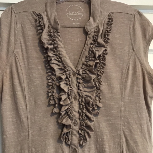 INC Ruffle Front Top - Picture 2 of 6